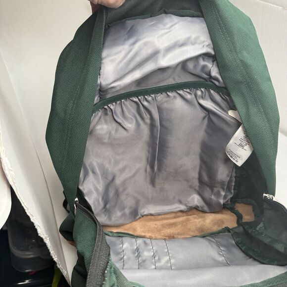 JanSport Right Pack JS00TYP7 Leather Bottom Backpack Green Laptop Bag 15” - Picture 8 of 14